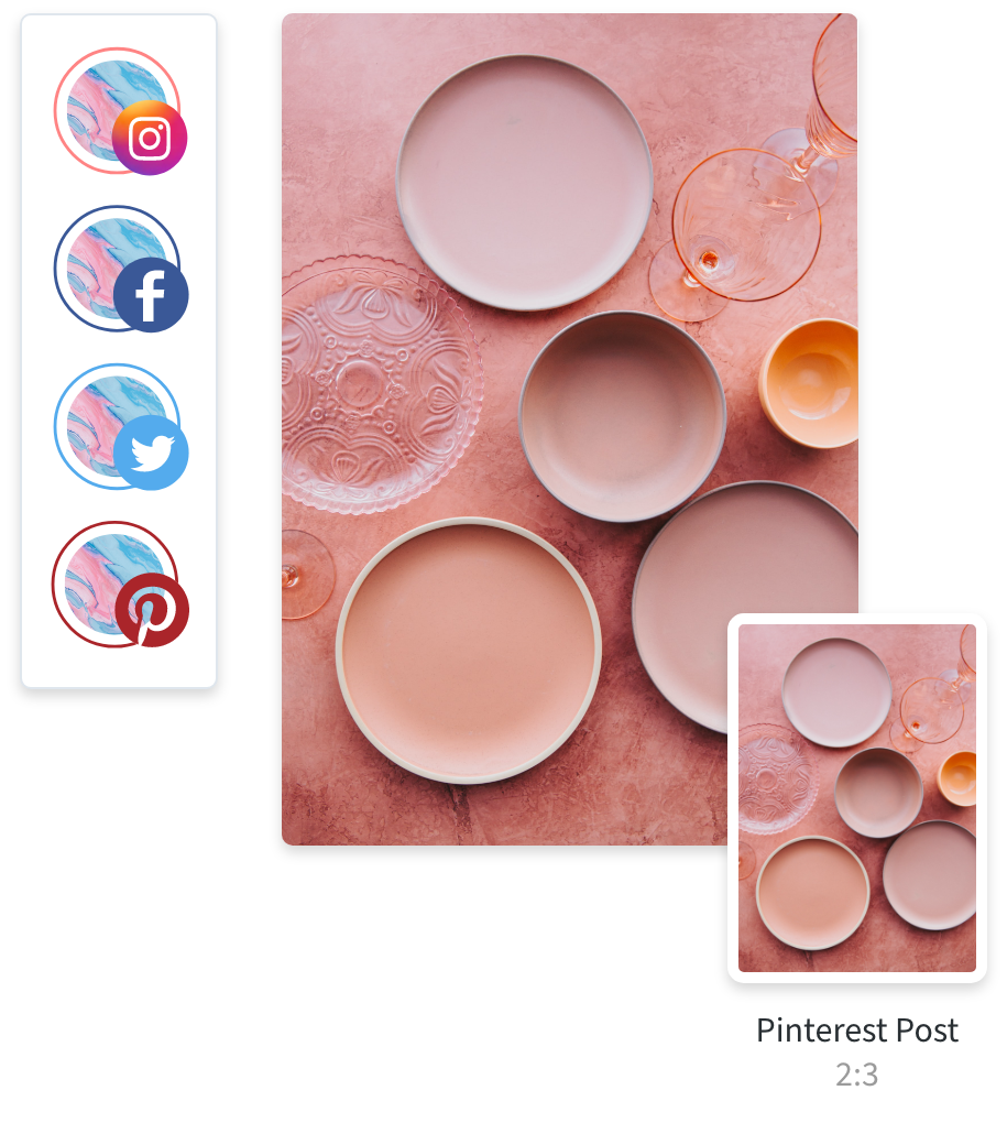 Schedule and repurpose artsy Pinterest posts to publish across your socials